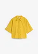 Cropped overhemdblouse met zijde, bonprix