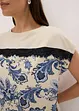 Shirt met een rand van kant en een paisley motief, bonprix