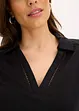 Poloshirt van viscose met kanten inzetstuk, bonprix