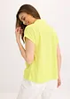 Poloshirt van viscose met kanten inzetstuk, bonprix