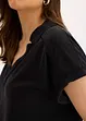 Poloshirt van viscose met kanten inzetstuk, bonprix