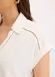 Poloshirt van viscose met kanten inzetstuk, bonprix