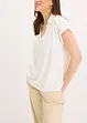 Poloshirt van viscose met kanten inzetstuk, bonprix