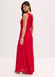 Chiffon jurk met plissé rok en accessoire gesp, bonprix