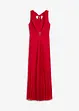 Chiffon jurk met plissé rok en accessoire gesp, bonprix