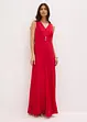 Chiffon jurk met plissé rok en accessoire gesp, bonprix