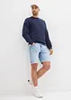 Lange jeans short met open zoom, relaxed fit, bonprix