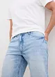 Lange jeans short met open zoom, relaxed fit, bonprix