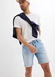 Lange jeans short met open zoom, relaxed fit, bonprix