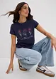 Basic T-shirt met print (set van 2), bonprix