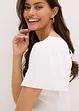 Geribd shirt met korte vleermuismouwen, bonprix