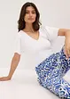 Geribd shirt met korte vleermuismouwen, bonprix