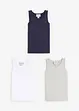 Tanktop met katoen (set van 3), bonprix
