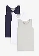Tanktop met katoen (set van 3), bonprix