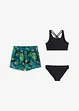 Bikini en bikinibroekje en short (3-dlg. set), bonprix