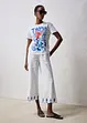 T-shirt met zijde, bonprix