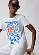 T-shirt met zijde, bonprix