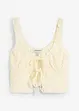 Top met veterdetail in gestructureerde look, bonprix