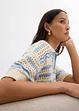 Gebreid shirt van een luchtige katoen-linnenmix, bonprix