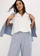 Korte popeline blouse van katoen met korte mouwen, bonprix