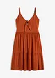 Jurk met spaghettibandjes en knoopdetail, bonprix
