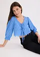 Blouse met broderi anglaise en pofmouwen, bonprix