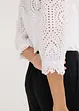Blouse met broderi anglaise en pofmouwen, bonprix