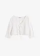 Blouse met broderi anglaise en pofmouwen, bonprix