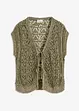 Ajour gebreid vest met viscose, bonprix