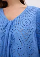 Blouse met broderi anglaise en pofmouwen, bonprix