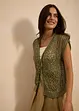 Ajour gebreid vest met viscose, bonprix
