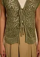 Ajour gebreid vest met viscose, bonprix