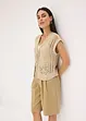 Ajour gebreid vest met viscose, bonprix