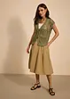 Plooirok van soepele viscose, bonprix