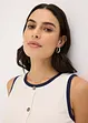 Jersey tanktop met contrasterende boorden, bonprix