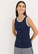 Jersey tanktop met contrasterende boorden, bonprix