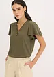 Shirt van viscose met knopen, bonprix