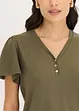 Shirt van viscose met knopen, bonprix