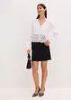 Blouse met crochet inzetstuk en franjes, bonprix