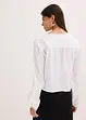 Blouse met crochet inzetstuk en franjes, bonprix