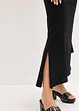 Jersey jurk met asymmetrische zoom en knoopdetail op de schouder, bonprix