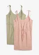 Jersey jurk van katoen (set van 2), bonprix