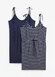 Jersey jurk van katoen (set van 2), bonprix