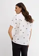 Blouse van mousseline met korte mouwen, bonprix