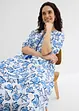 Wijde jurk van crinkle-viscose, bonprix