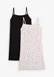 Jersey jurk in een elastische katoenmix (set van 2), bonprix