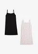 Jersey jurk in een elastische katoenmix (set van 2), bonprix