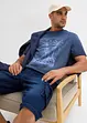T-shirt in een verwassen look van biologisch katoen, bonprix
