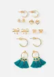 Oorringen set (14-dlg.), bonprix