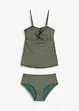 Tankini (2-dlg. set) met gouddraad, bonprix